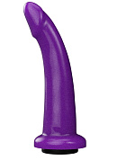 Фиолетовая гладкая изогнутая насадка-плаг - 17 см. фото в интим магазине Love Boat