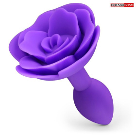 Фиолетовая гладкая анальная втулка-роза фото в интим магазине Love Boat