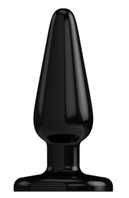 Черная коническая анальная пробка Basic 3 Inch - 7,6 см. фото в интим магазине Love Boat
