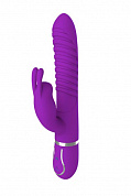 Фиолетовый вибратор-кролик MAGIC BUNNY с ушкакми - 22 см.