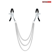 
Оригинальные зажимы на соски с тройной цепочкой фото в интим магазине Love Boat