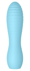 Голубой мини-вибратор Cuties - 10,8 см. фото в секс шопе Love Boat