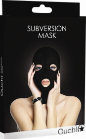Черная маска Subversion Mask с прорезями для глаз и рта