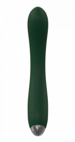 Зеленый гибкий силиконовый вибратор - 20,5 см. фото в секс шопе Love Boat