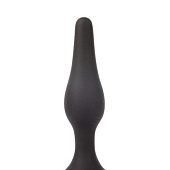 Чёрная анальная пробка Sex Expert - 9,5 см.