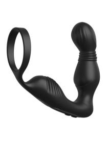 Черный вибростимулятор простаты с эрекционным кольцом Ass-Gasm Pro P-Spot Milker фото в интим магазине Love Boat