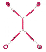 
Ярко-розовый набор фиксаций на кровати Classic Bed Spreader фото в интим магазине Love Boat