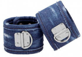 
Синие джинсовые наручники Roughend Denim Style фото в интим магазине Love Boat
