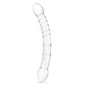 Двусторонний стеклянный фаллоимитатор 12’’ Girthy Double Trouble Glass Dildo - 30 см. фото в интим магазине Love Boat