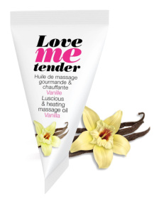 Съедобное согревающее массажное масло Love Me Tender Vanilla с ароматом ванили - 10 мл. фото в интим магазине Love Boat