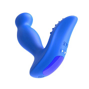 Синий вибромассажер простаты 3,5’’ Remote Control P-spot Massager - 12,5 см. фото в интим магазине Love Boat