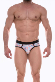 Мужские трусы-джоки с принтом в виде почтовых марок фото в интим магазине Love Boat