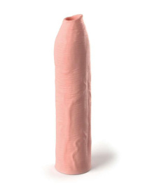 Телесная насадка-удлинитель Uncut Silicone Penis Enhancer - 17,8 см. фото в интим магазине Love Boat