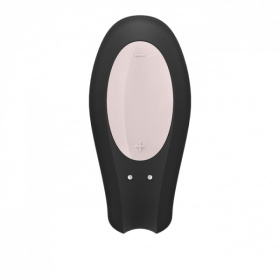 Черный вибратор для пар Double Joy с управлением через приложение