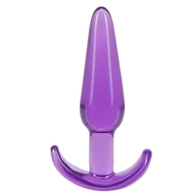 Фиолетовая анальная пробка в форме якоря Slim Anal Plug - 10,8 см. фото в интим магазине Love Boat