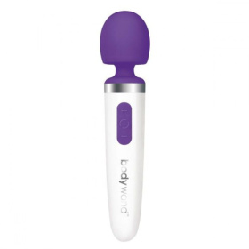 Фиолетово-белый перезаряжаемый жезловый вибратор Aqua Mini Rechargeable фото в интим магазине Love Boat