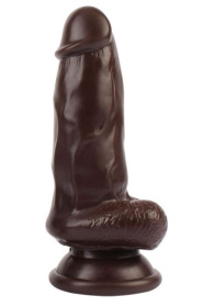 Коричневый фаллоимитатор Be mine 6 Dildo - 15 см. фото в интим магазине Love Boat