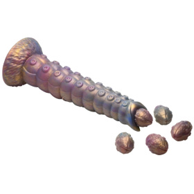 Фантазийный фаллоимитатор Deep Invader Tentacle Ovipositor Silicone Dildo with Eggs - 22,9 см. фото в интим магазине Love Boat