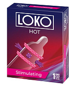 Стимулирующая насадка на пенис LOKO HOT с возбуждающим эффектом фото в интим магазине Love Boat