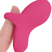 Розовый сенсорный вибромассажёр на палец Fuzu Sensa