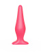 Розовая анальная пробка с узеньким кончиком - 14 см.