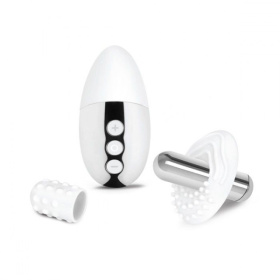 Белоснежный вибронабор Little Pleasures Collection с серебристыми элементами фото в интим магазине Love Boat