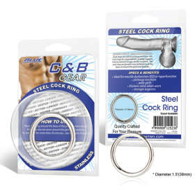 
Стальное эрекционное кольцо STEEL COCK RING - 4.5 см. фото в интим магазине Love Boat
