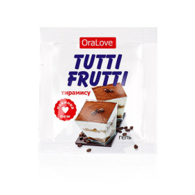 Саше гель-смазки Tutti-frutti со вкусом тирамису - 4 гр. фото в интим магазине Love Boat