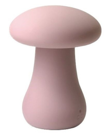 Розовый перезаряжаемый клиторальный стимулятор-грибочек Oyster Mushroom фото в интим магазине Love Boat