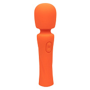 Оранжевый вибромассажер Stella Liquid Silicone Mini Massager - 14,5 см. фото в интим магазине Love Boat