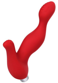 Красный силиконовый вибростимулятор простаты Proman - 12,5 см. фото в интим магазине Love Boat
