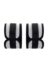 Серебристо-черные наручники Anonymo