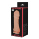 Телесный вибратор на присоске The Big Penis - 23,5 см.