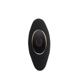 Черная анальная втулка с вибрацией Pinpoint Probe - 14,3 см.