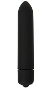 Черная вибропуля с заострённым кончиком - 9,3 см. фото в интим магазине Love Boat