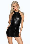 Эротическое мини-платье Snake wetlook mini-dress with front zipper фото в интим магазине Love Boat