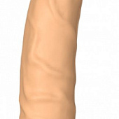 Телесный силиконовый вибратор-реалистик - 22 см.