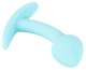 Голубая анальная втулка Mini Butt Plug - 7,1 см.