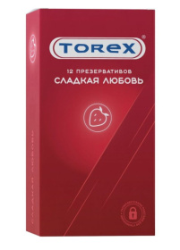 Презервативы Torex  Сладкая любовь  с ароматом клубники - 12 шт. фото в интим магазине Love Boat