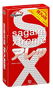 Утолщенные презервативы Sagami Xtreme Feel Long с точками - 10 шт. фото в интим магазине Love Boat
