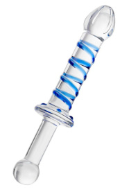 Двусторонний стеклянный фаллоимитатор - 22,5 см. фото в интим магазине Love Boat