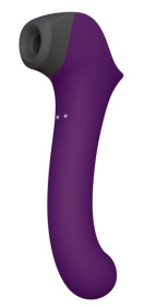Фиолетовый клиторальный стимулятор Caldo с функцией вибратора - 19 см. фото в интим магазине Love Boat