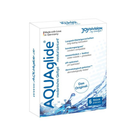 Набор из 6 саше гель-лубриканта AQUAglide фото в интим магазине Love Boat