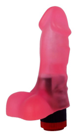 Розовый гелевый вибратор-реалистик - 16,5 см. фото в интим магазине Love Boat