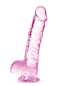 Розовый фаллоимитатор 6 Inch Crystalline Dildo - 15,2 см. фото в интим магазине Love Boat
