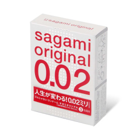 Ультратонкие презервативы Sagami Original 0.02 - 3 шт. фото в интим магазине Love Boat