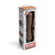 Коричневый вибратор-реалистик 8  Girthy Realistic Vibrator - 24,5 см.