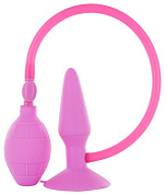 Розовая анальная пробка с расширением Inflatable Butt Plug Small - 10 см. фото в интим магазине Love Boat