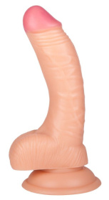 Телесный фаллоимитатор с присоской - 18 см. фото в интим магазине Love Boat