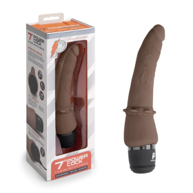 Коричневый анальный вибратор 7  Slim Anal Realistic Vibrator - 20 см. фото в интим магазине Love Boat